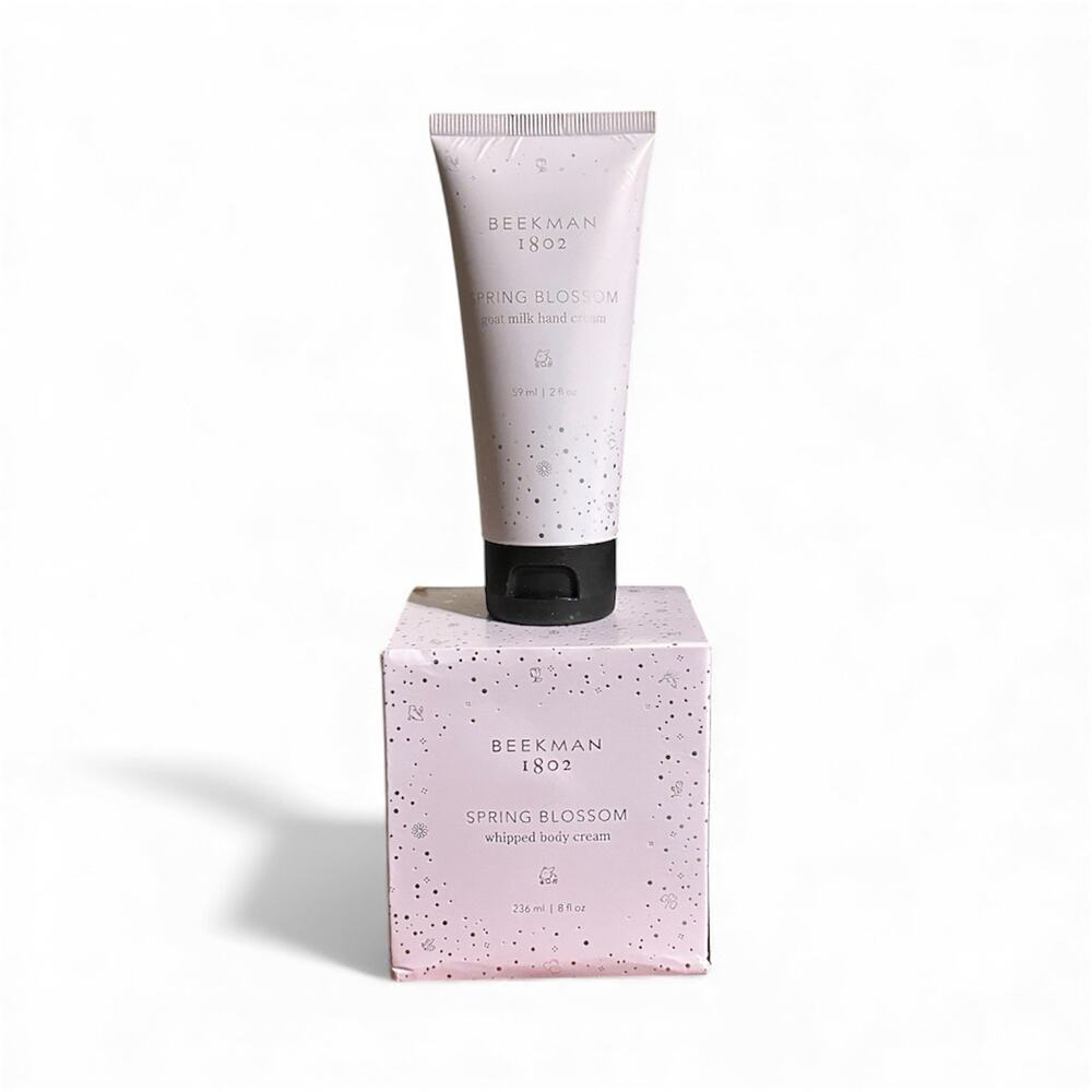 Beekman 1802 SPRING BLOSSOM Pure Goat Milk Whipped Body Cream Hand Set New